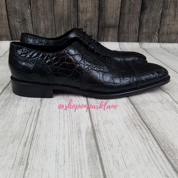 SOLD!! Ferragamo Puntala Nero Crocodile Oxfords - Picture 3 of 8